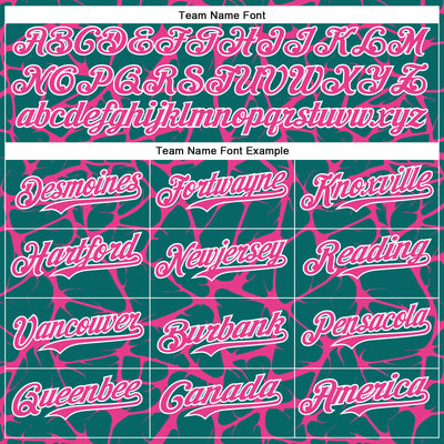 Custom Teal Pink-White Abstract Network Bomber Full-Snap Varsity Letterman Hoodie Jacket