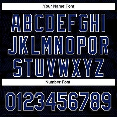 Custom Black Royal-White Curve Lines Bomber Full-Snap Varsity Letterman Hoodie Jacket