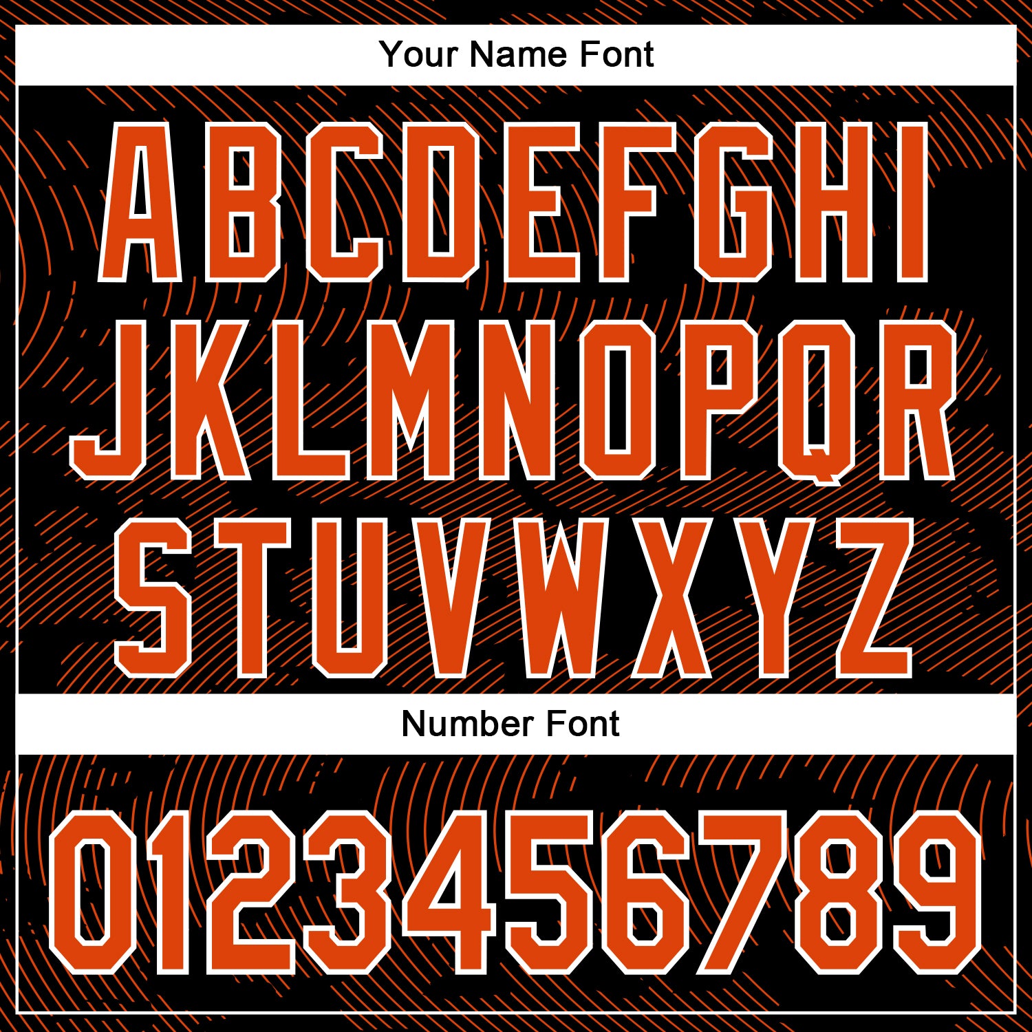 Custom Black Orange-White Curve Lines Bomber Full-Snap Varsity Letterman Hoodie Jacket