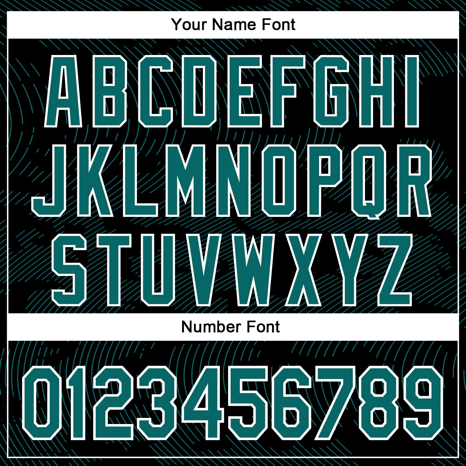 Custom Black Teal-White Curve Lines Bomber Full-Snap Varsity Letterman Hoodie Jacket