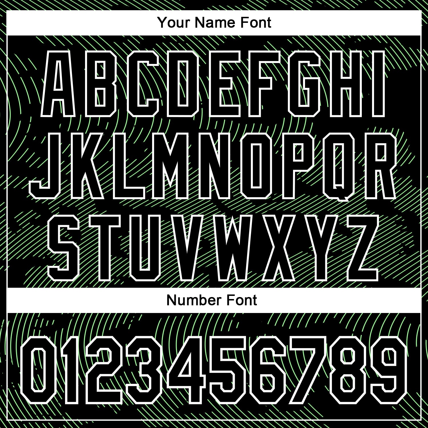 Custom Black Pea Green-White Curve Lines Bomber Full-Snap Varsity Letterman Hoodie Jacket