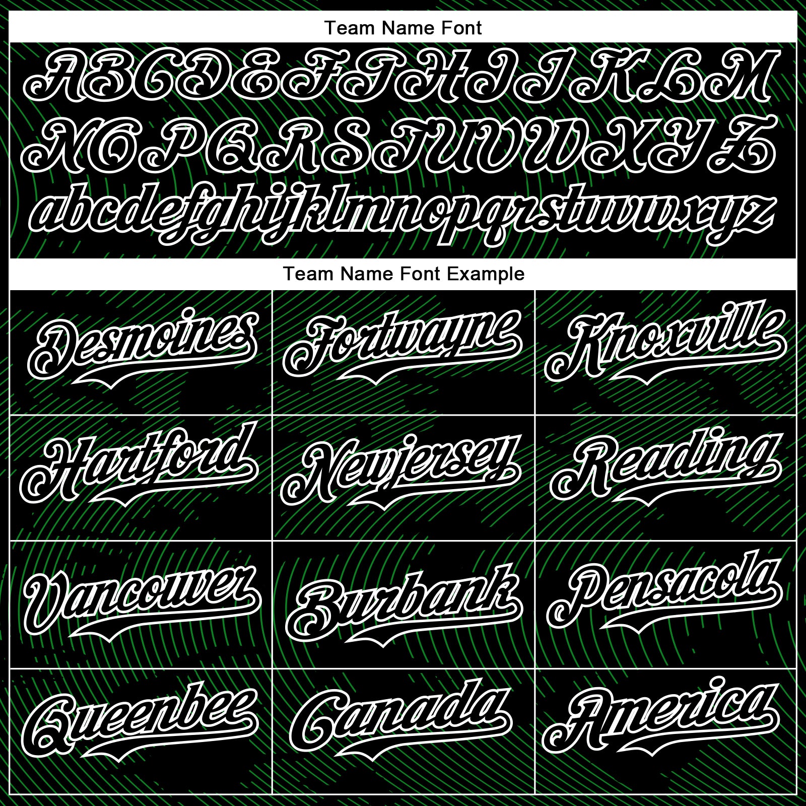 Custom Black Grass Green-White Curve Lines Bomber Full-Snap Varsity Letterman Hoodie Jacket