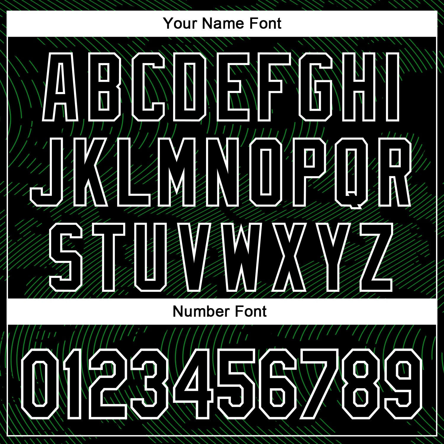 Custom Black Grass Green-White Curve Lines Bomber Full-Snap Varsity Letterman Hoodie Jacket