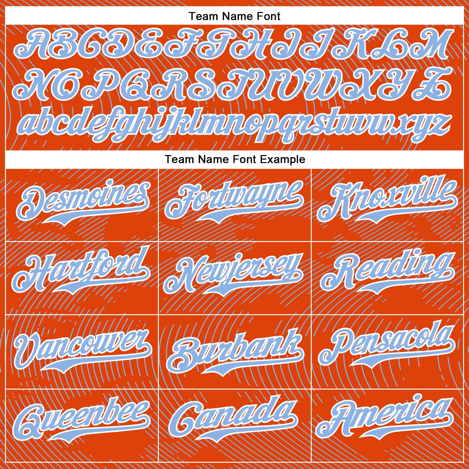 Custom Orange Light Blue-White Curve Lines Bomber Full-Snap Varsity Letterman Hoodie Jacket