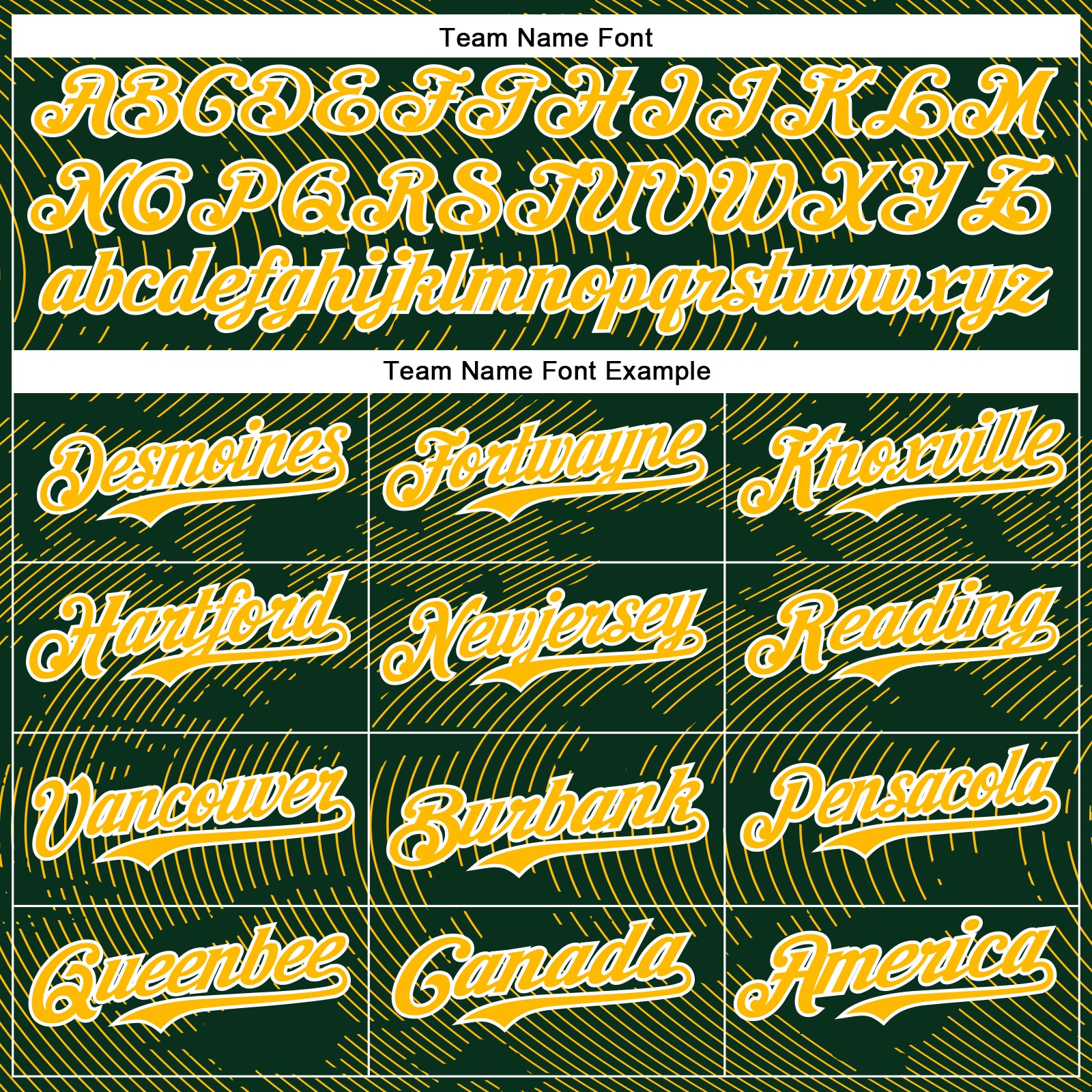 Custom Green Gold-White Curve Lines Bomber Full-Snap Varsity Letterman Hoodie Jacket