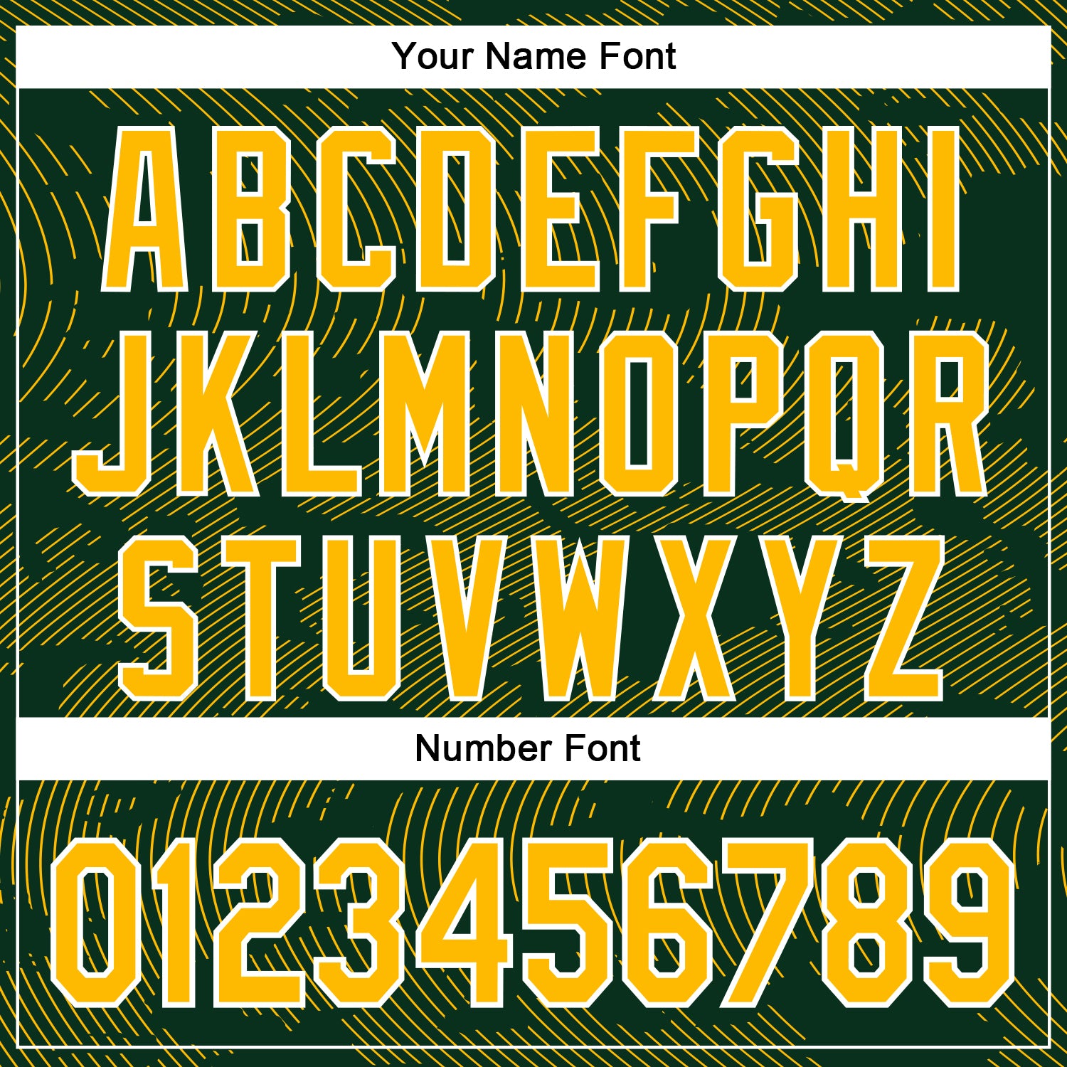 Custom Green Gold-White Curve Lines Bomber Full-Snap Varsity Letterman Hoodie Jacket