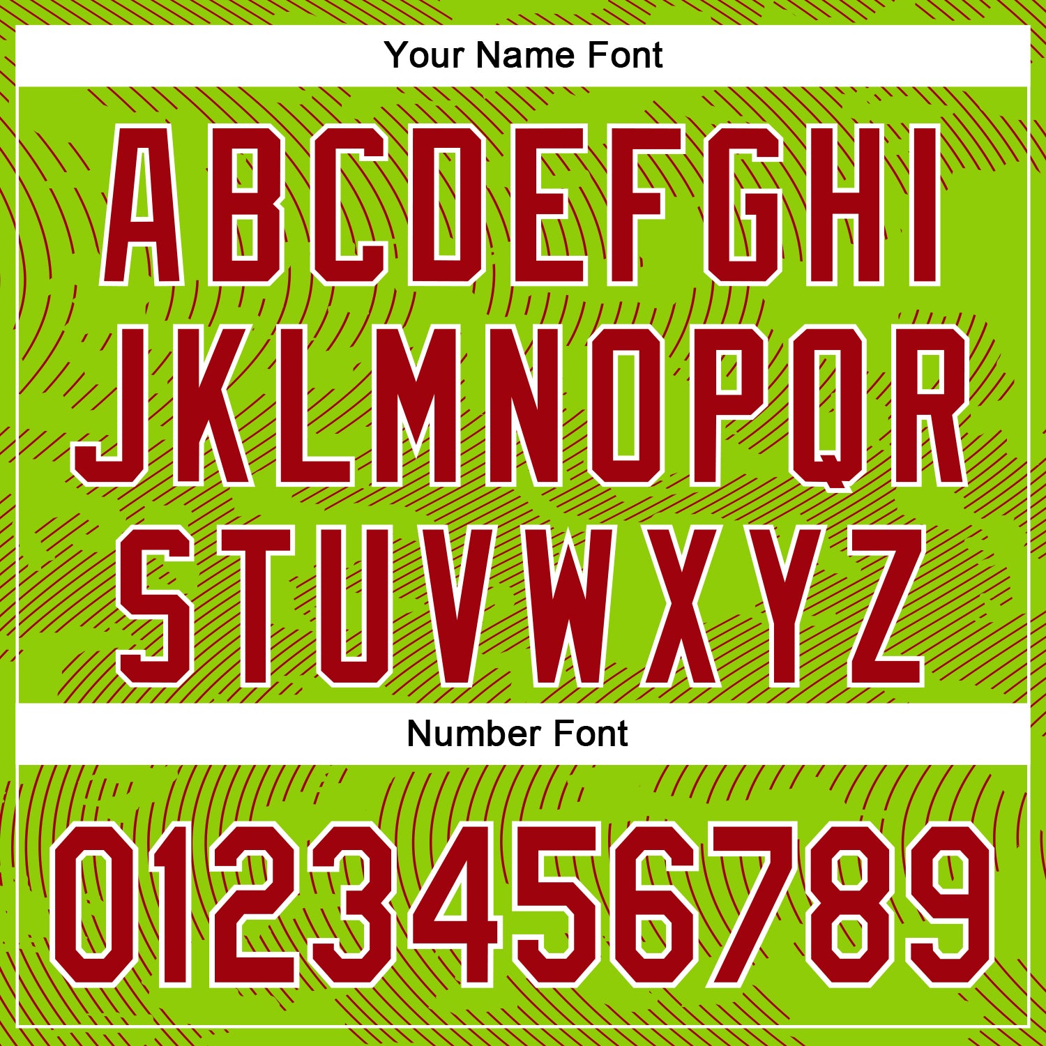 Custom Neon Green Red-White Curve Lines Bomber Full-Snap Varsity Letterman Hoodie Jacket