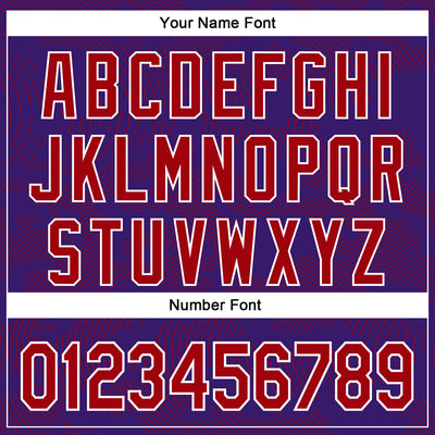 Custom Purple Red-White Curve Lines Bomber Full-Snap Varsity Letterman Hoodie Jacket