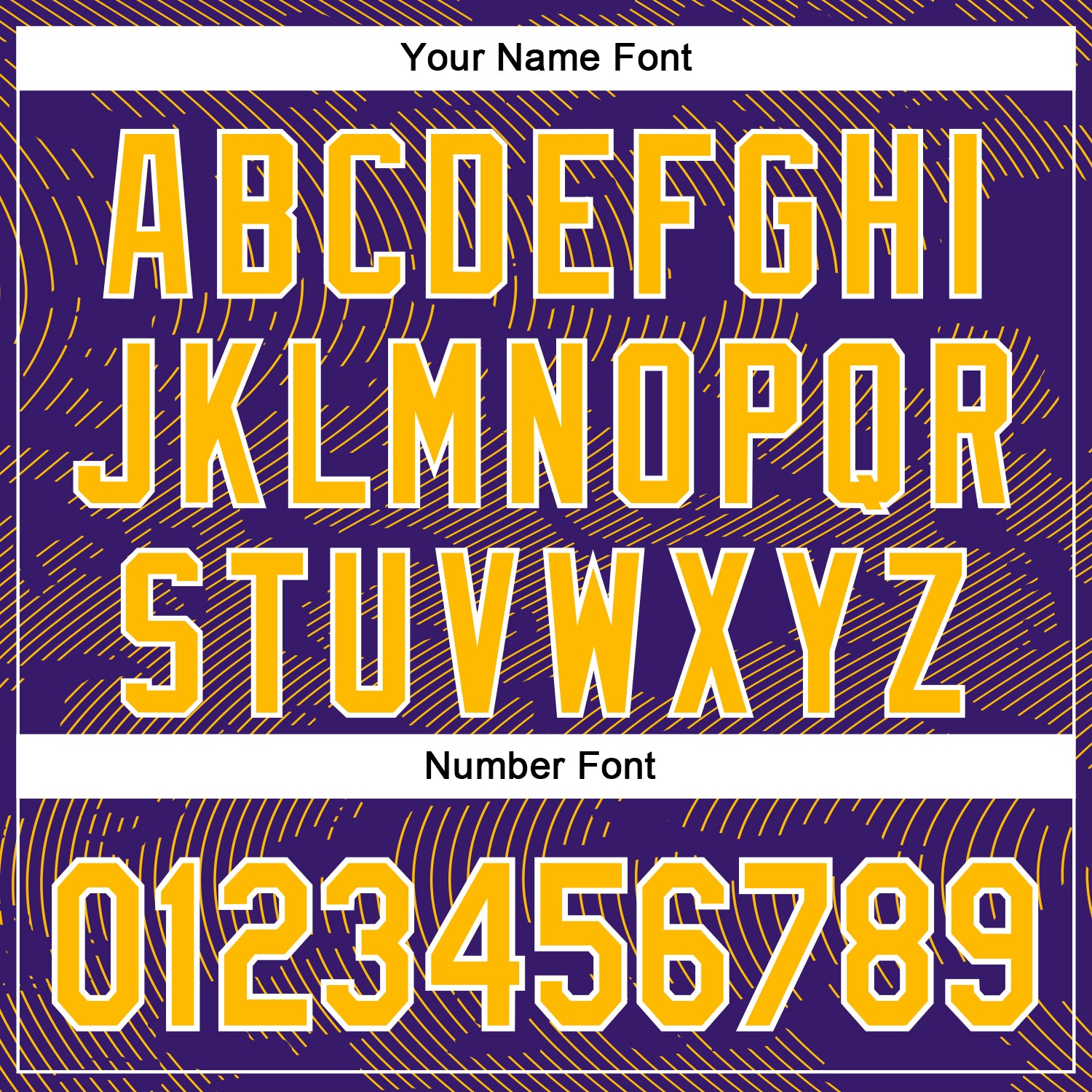 Custom Purple Gold-White Curve Lines Bomber Full-Snap Varsity Letterman Hoodie Jacket