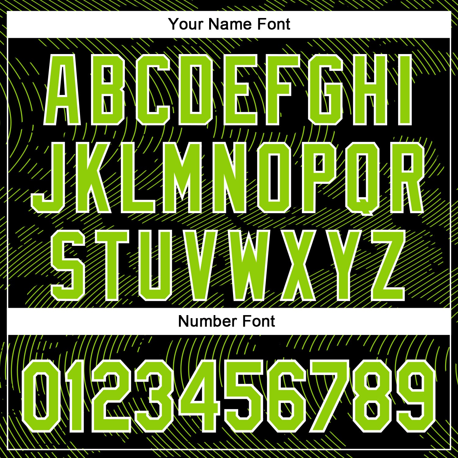 Custom Black Neon Green-White Curve Lines Bomber Full-Snap Varsity Letterman Hoodie Jacket