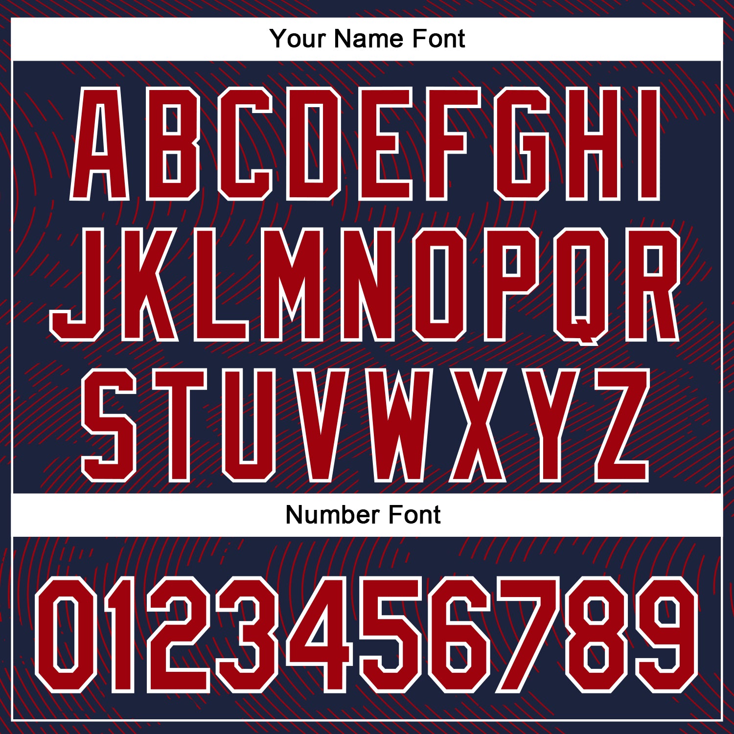 Custom Navy Red-White Curve Lines Bomber Full-Snap Varsity Letterman Hoodie Jacket