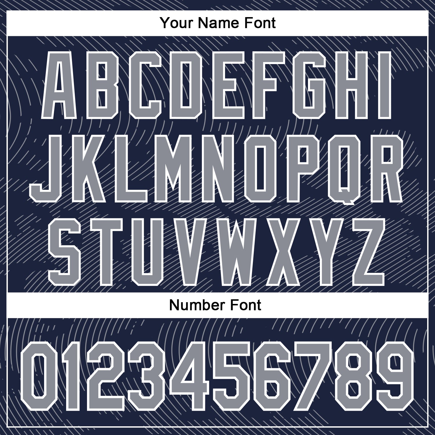 Custom Navy Gray-White Curve Lines Bomber Full-Snap Varsity Letterman Hoodie Jacket