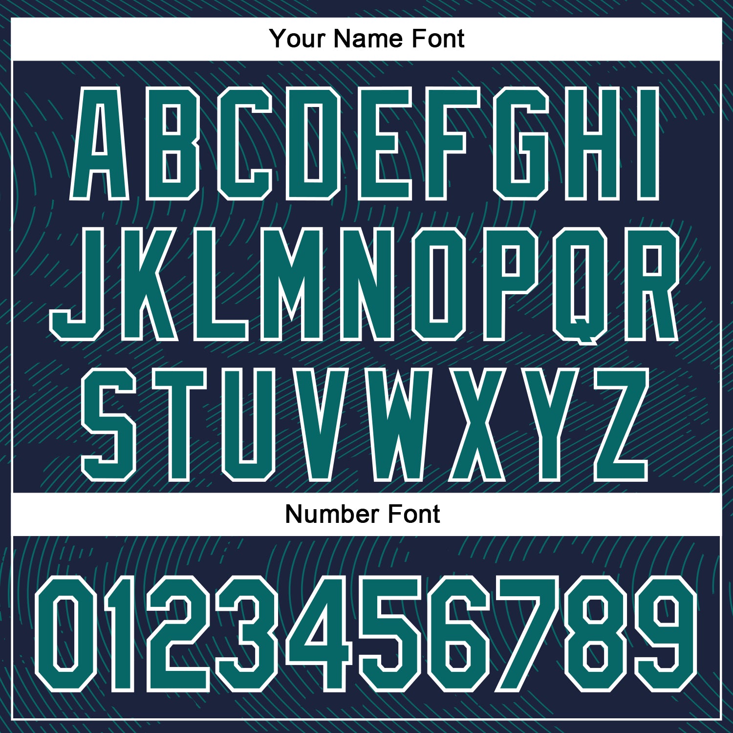 Custom Navy Teal-White Curve Lines Bomber Full-Snap Varsity Letterman Hoodie Jacket