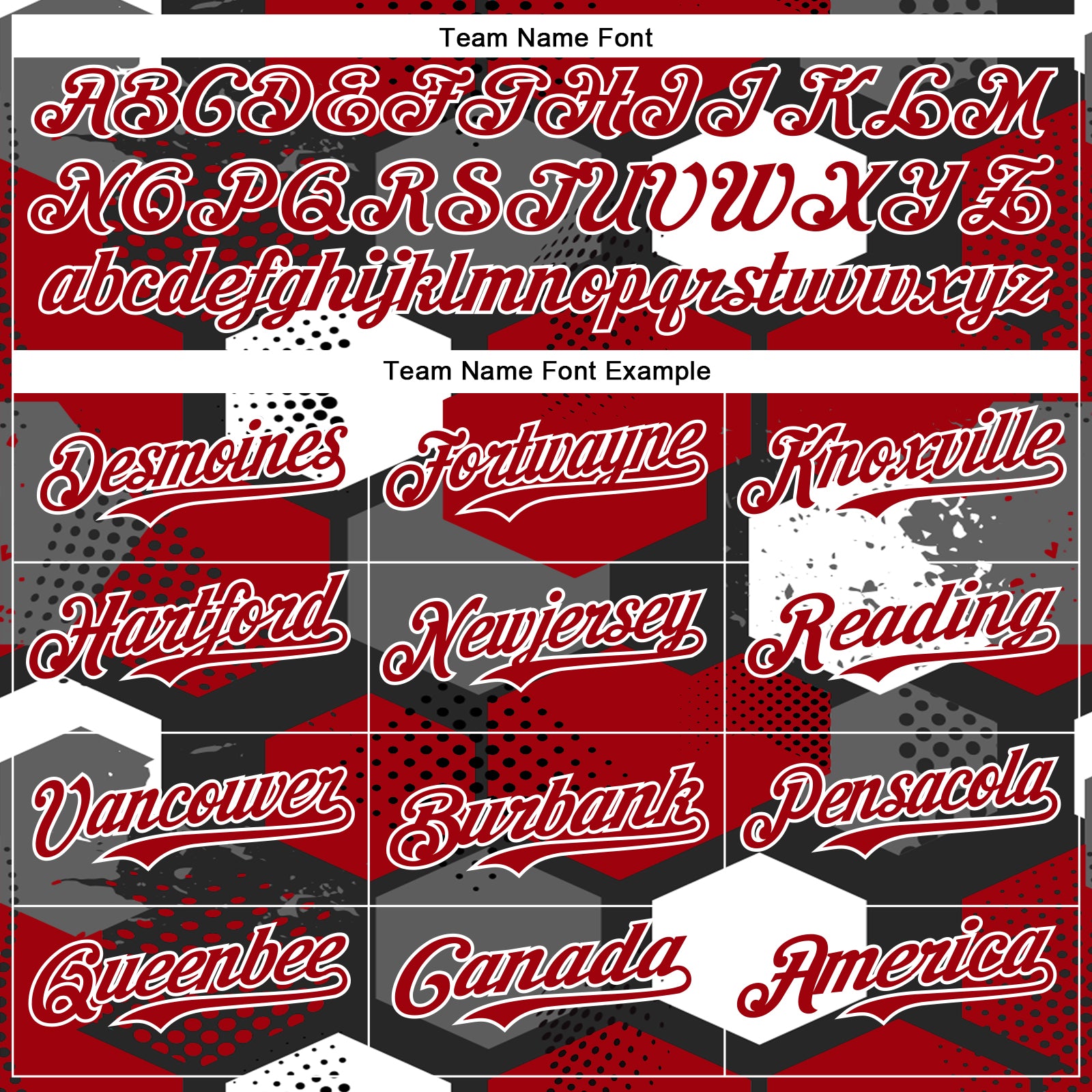 Custom Black Red-White Geometric Shape Bomber Full-Snap Varsity Letterman Hoodie Jacket