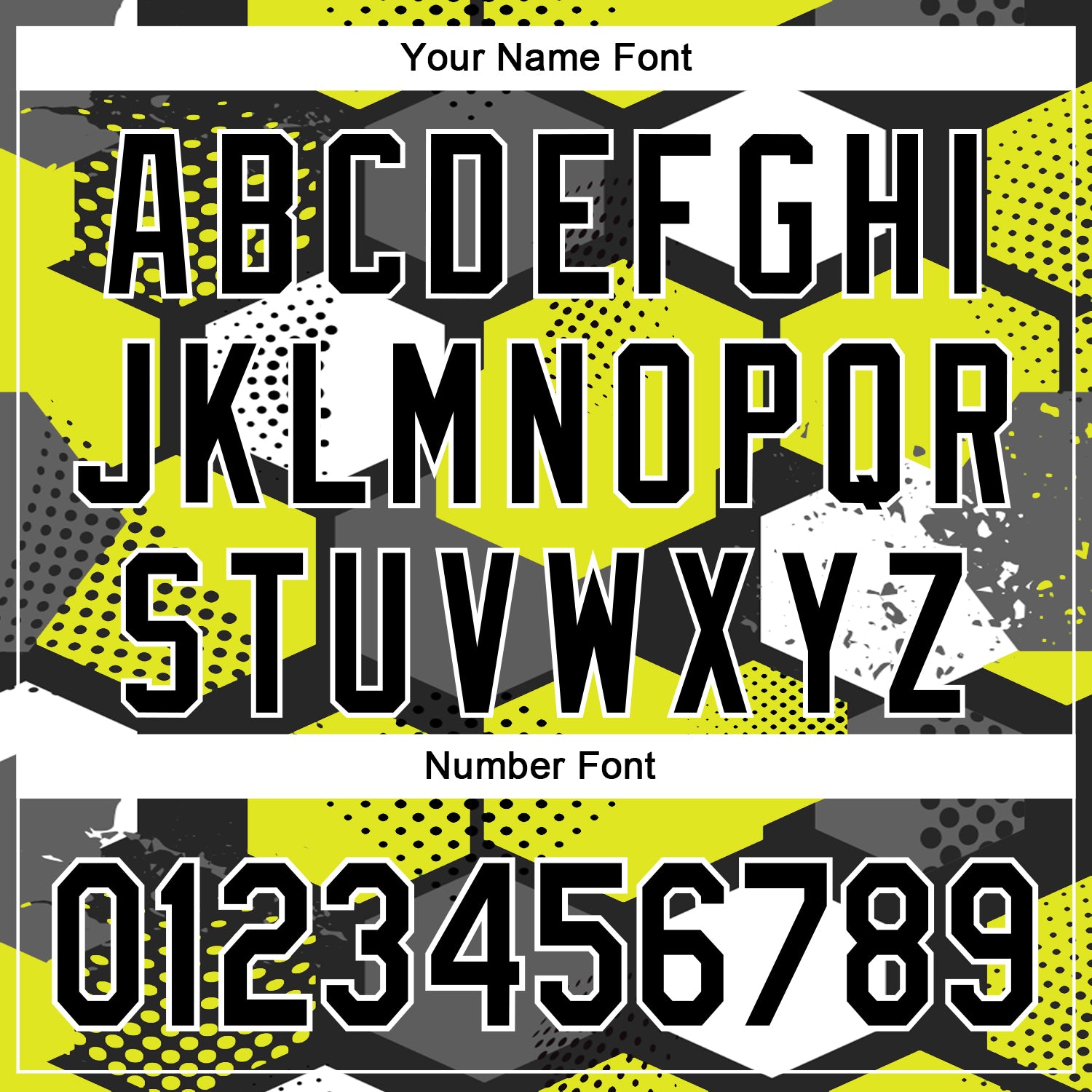 Custom Black Neon Yellow-White Geometric Shape Bomber Full-Snap Varsity Letterman Hoodie Jacket