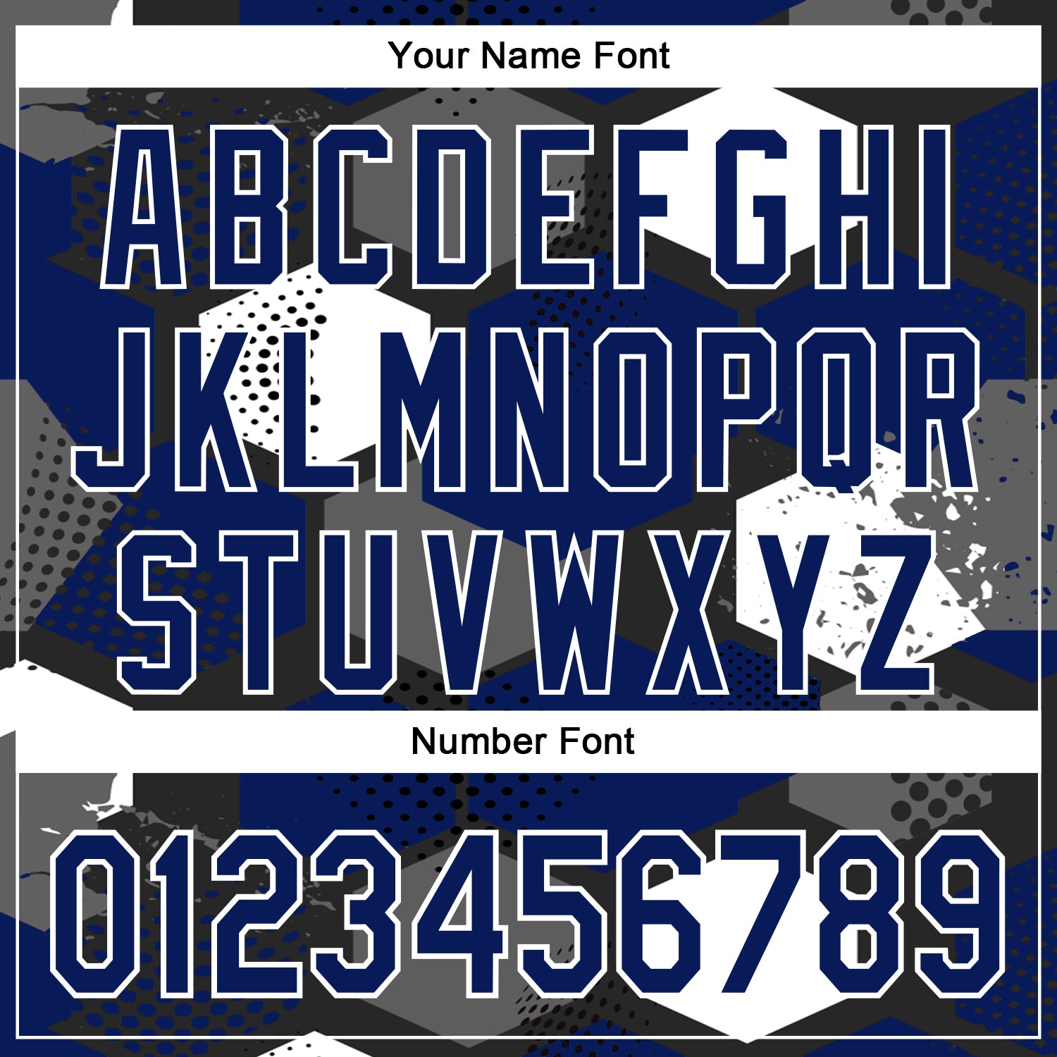 Custom Black Royal-White Geometric Shape Bomber Full-Snap Varsity Letterman Hoodie Jacket