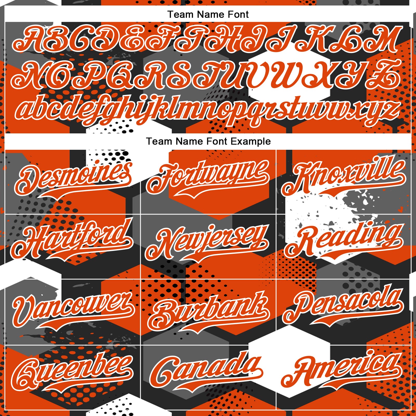 Custom Black Orange-White Geometric Shape Bomber Full-Snap Varsity Letterman Hoodie Jacket