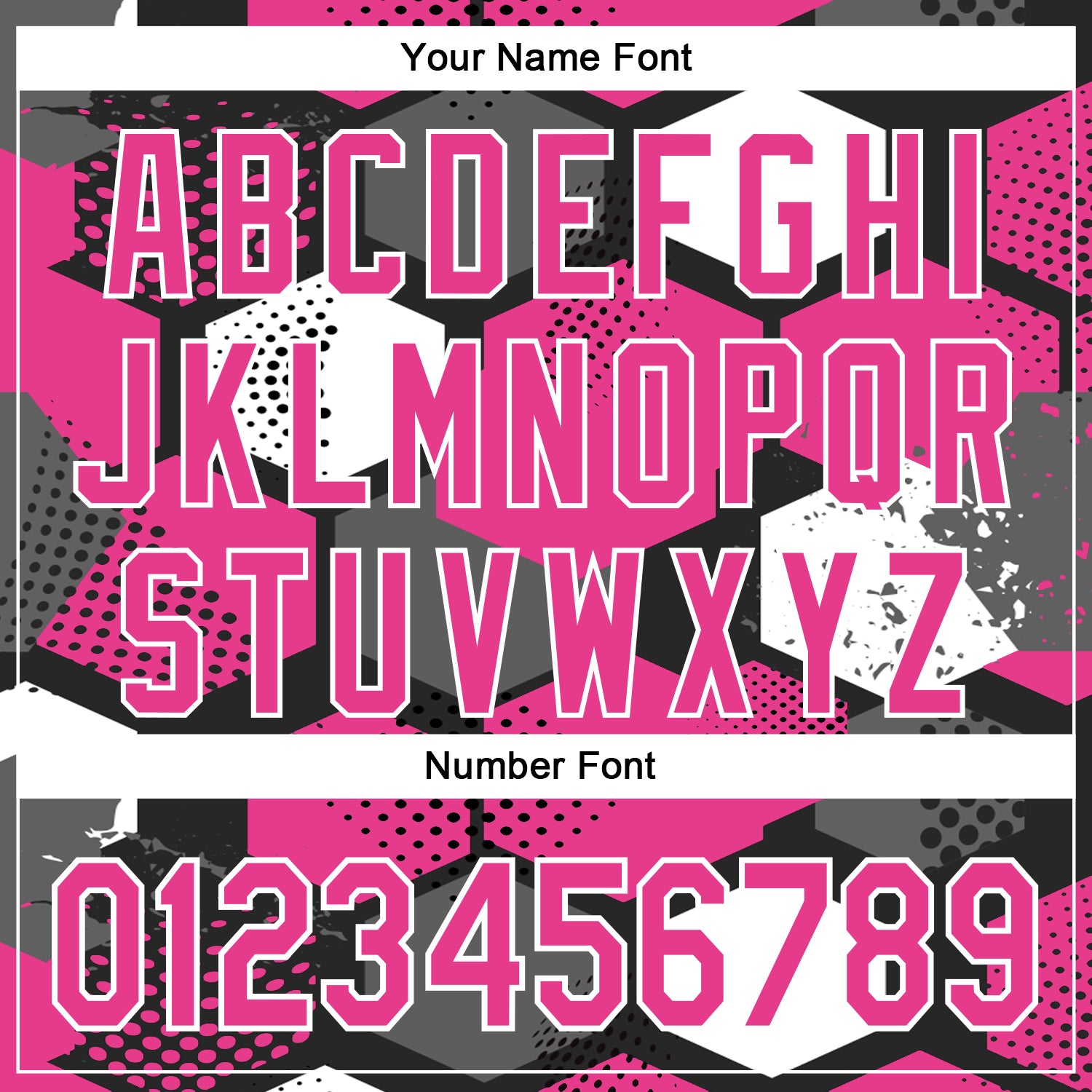 Custom Black Pink-White Geometric Shape Bomber Full-Snap Varsity Letterman Hoodie Jacket