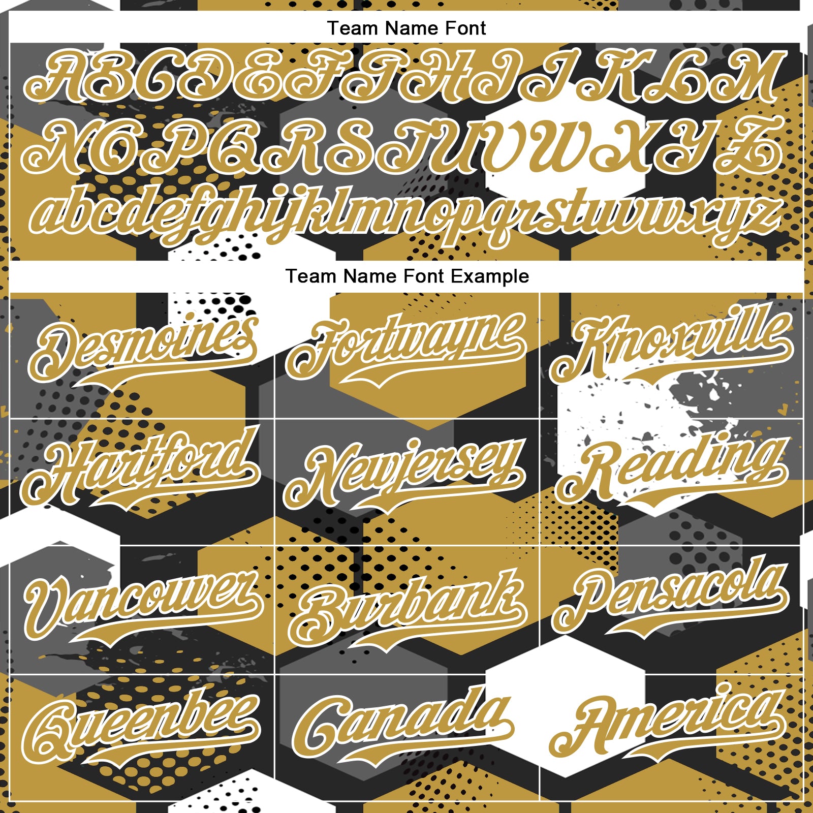 Custom Black Old Gold-White Geometric Shape Bomber Full-Snap Varsity Letterman Hoodie Jacket