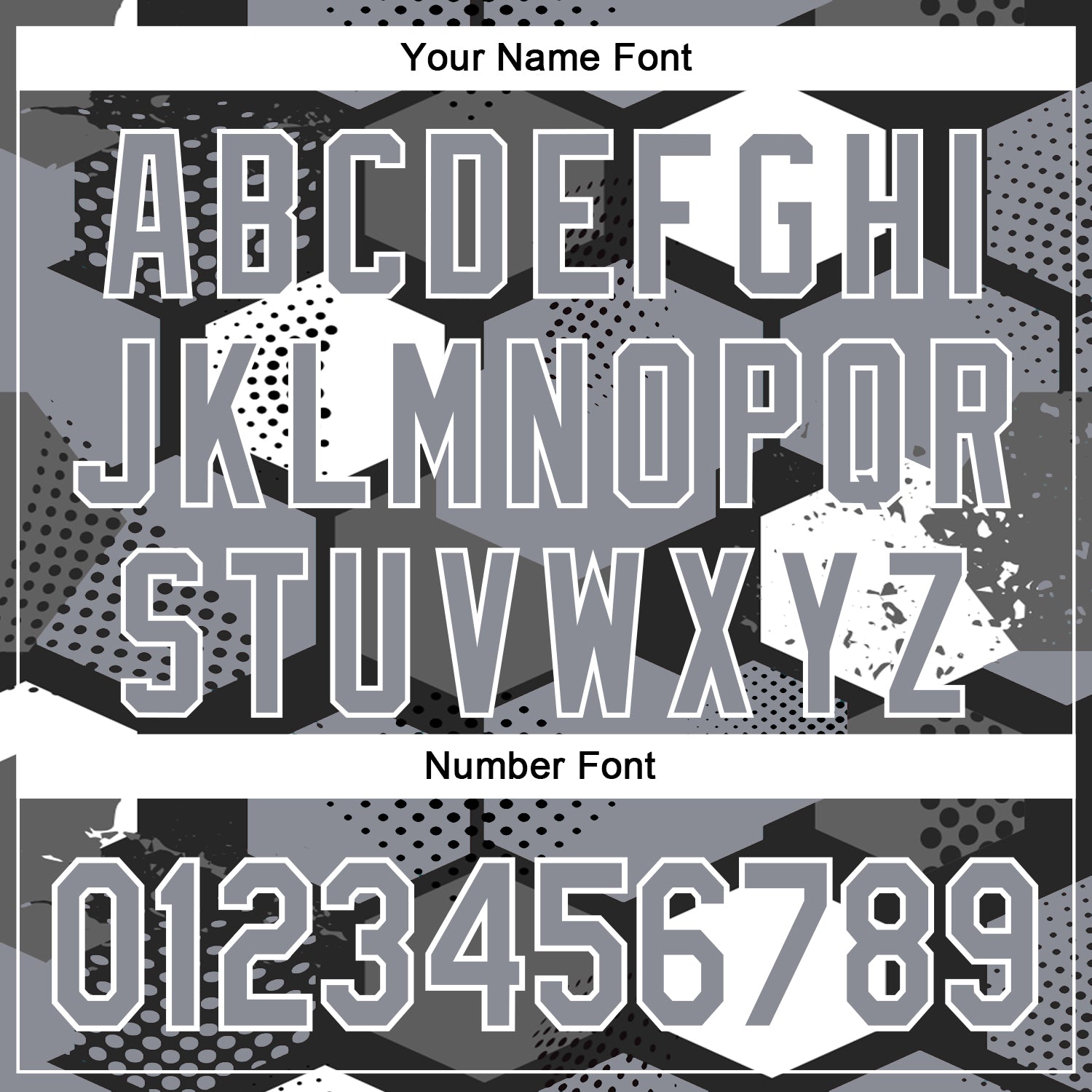 Custom Black Gray-White Geometric Shape Bomber Full-Snap Varsity Letterman Hoodie Jacket