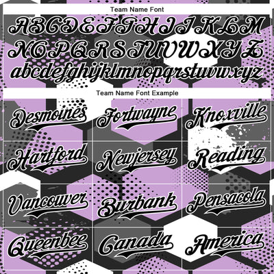 Custom Black Light Purple-White Geometric Shape Bomber Full-Snap Varsity Letterman Hoodie Jacket