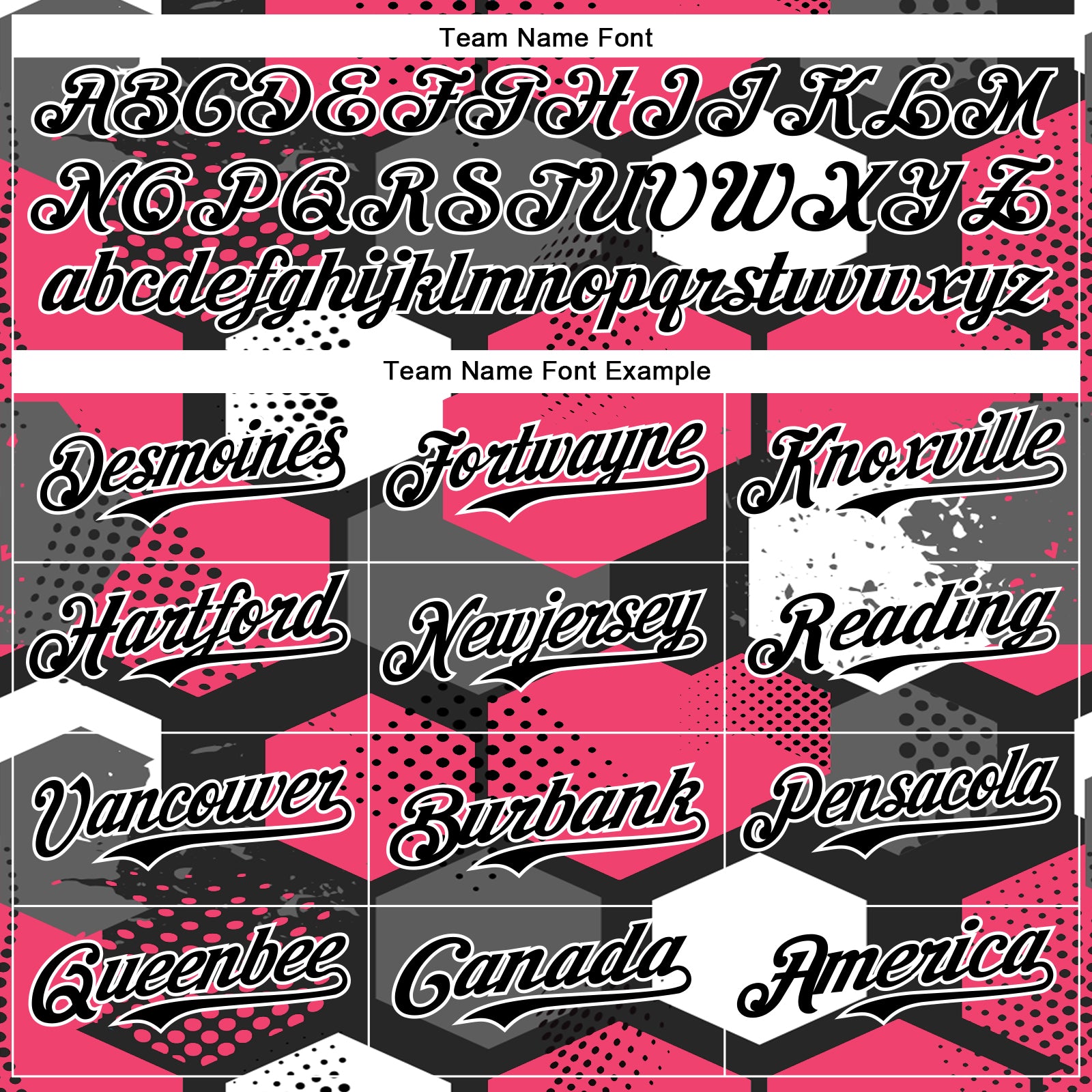 Custom Black Neon Pink-White Geometric Shape Bomber Full-Snap Varsity Letterman Hoodie Jacket