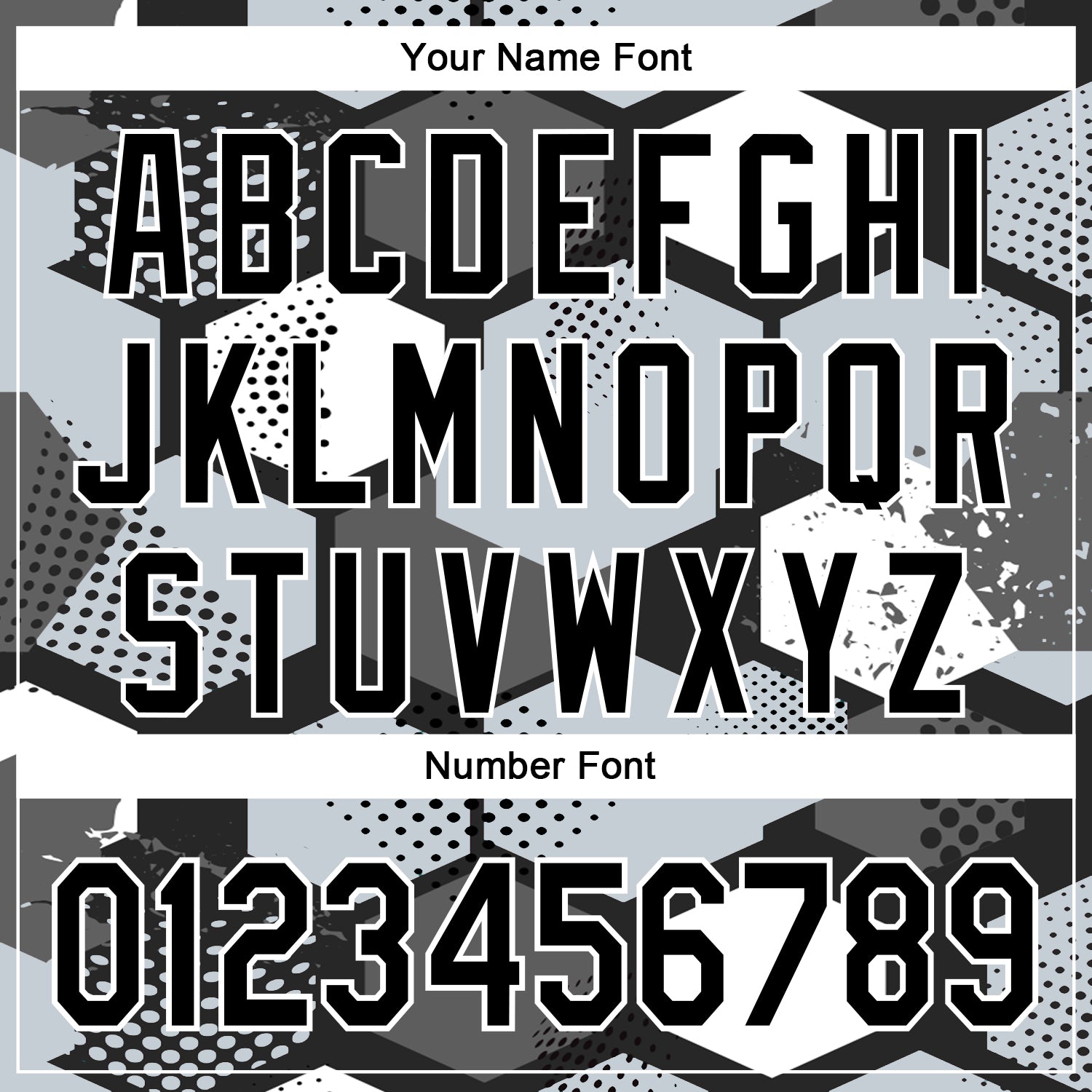 Custom Black Silver-White Geometric Shape Bomber Full-Snap Varsity Letterman Hoodie Jacket