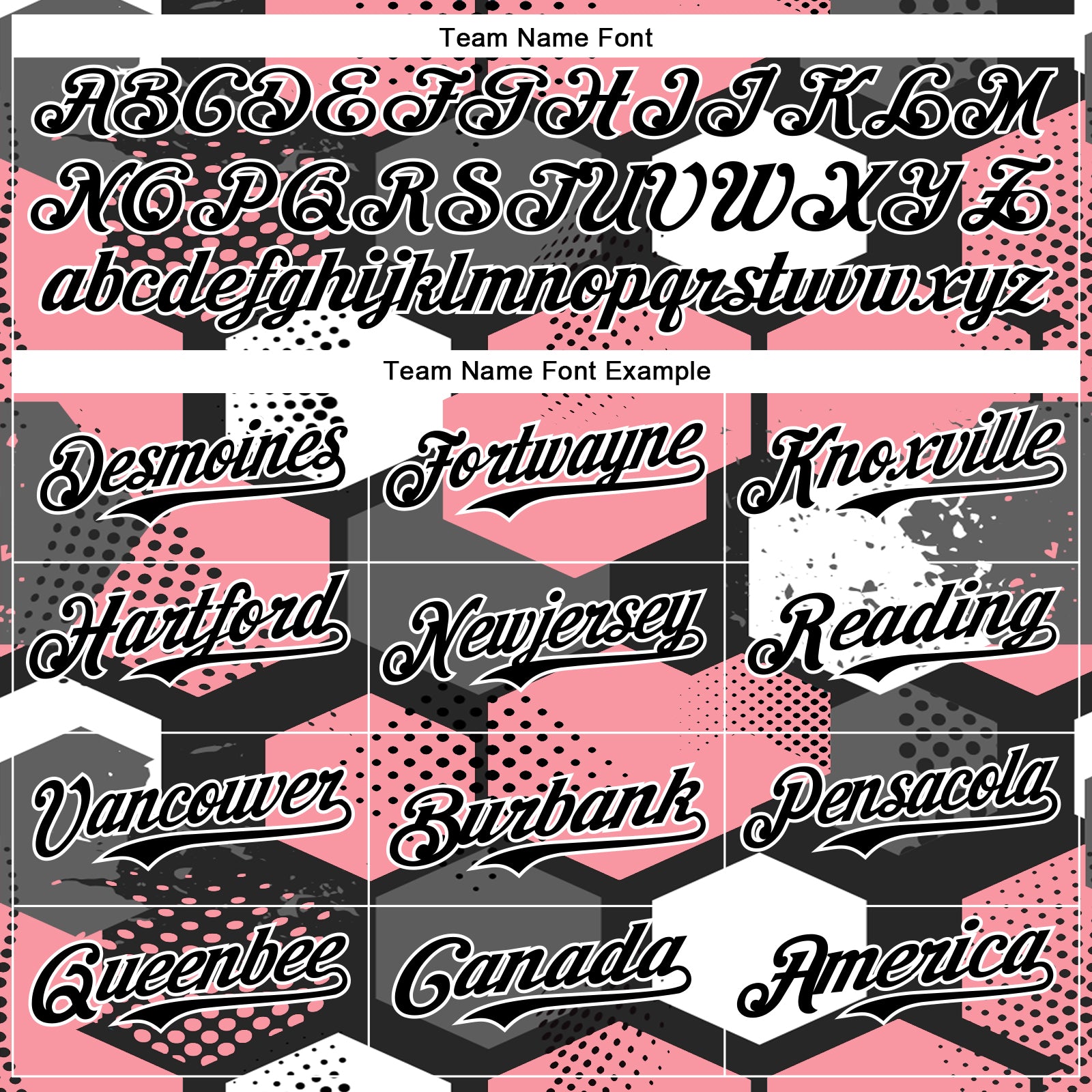 Custom Black Medium Pink-White Geometric Shape Bomber Full-Snap Varsity Letterman Hoodie Jacket