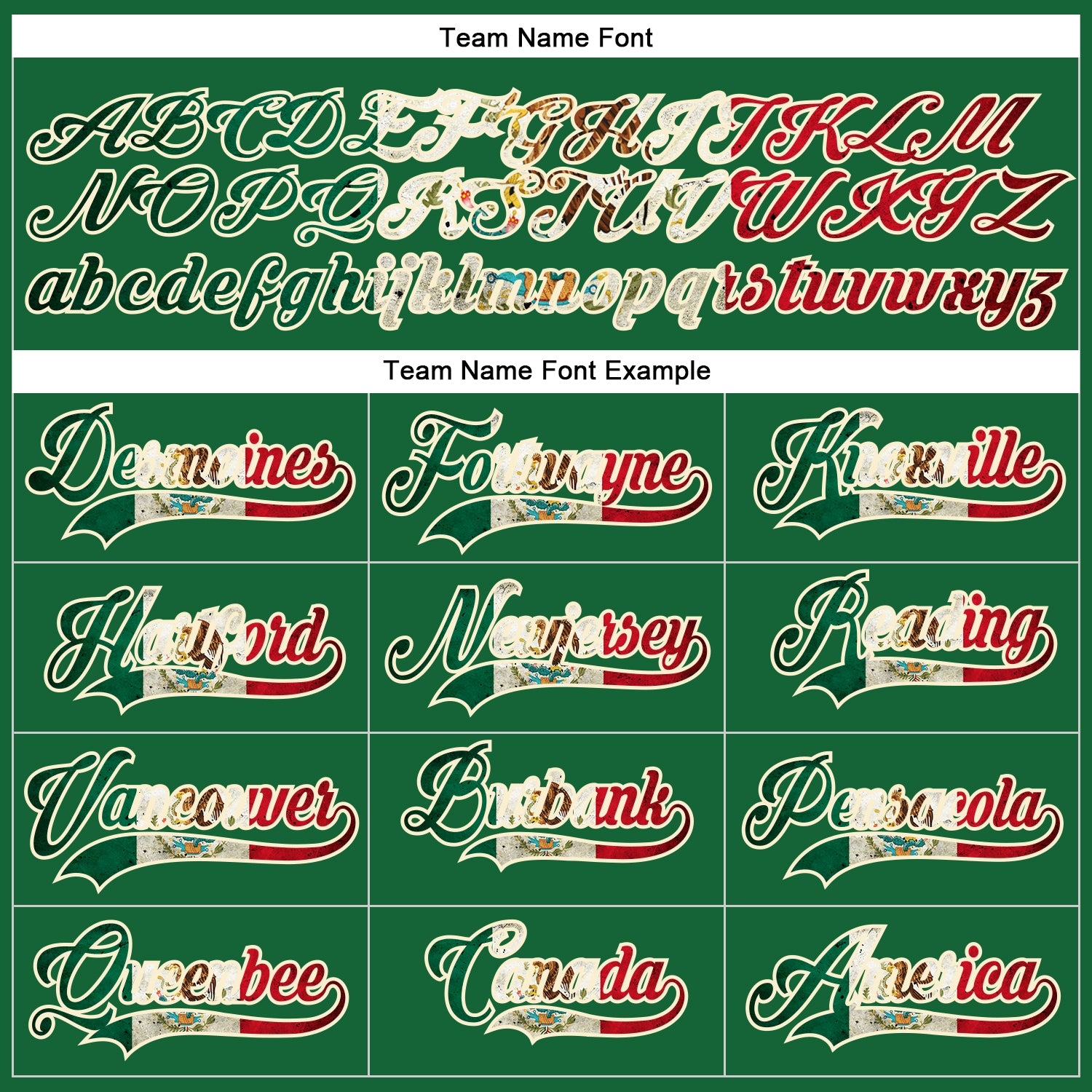 Custom Kelly Green Vintage Mexican Flag Cream-Red Hockey Lace Neck Jersey