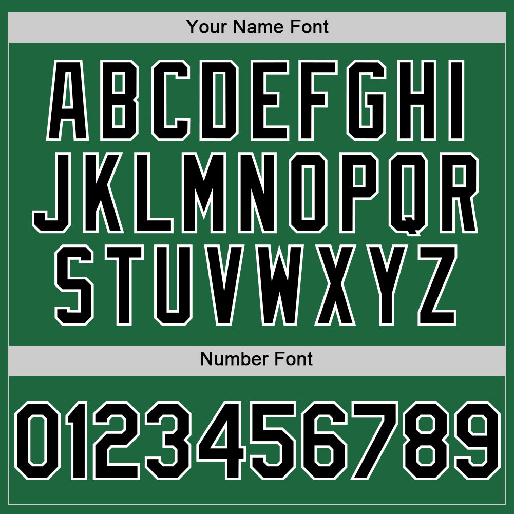 Custom Kelly Green Black-White Mesh Authentic Throwback Baseball Jersey