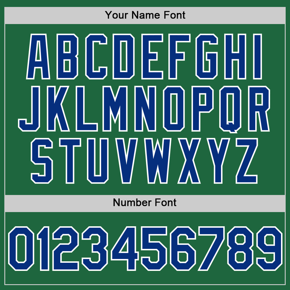 Custom Kelly Green Royal-White Mesh Authentic Throwback Baseball Jersey