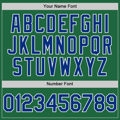 Custom Kelly Green Royal-White Mesh Authentic Throwback Baseball Jersey