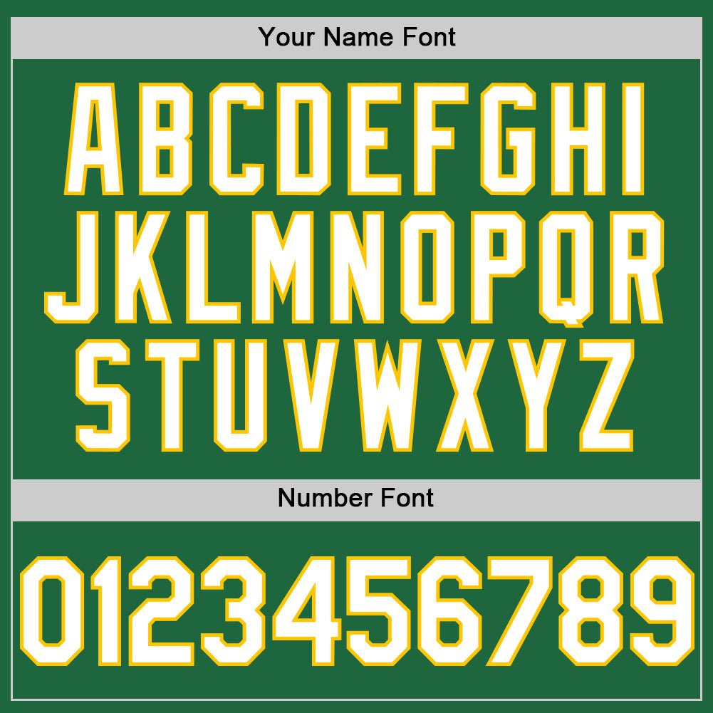 Custom Kelly Green White-Yellow Mesh Authentic Throwback Baseball Jersey