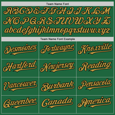 Custom Kelly Green Old Gold-Black Mesh Authentic Throwback Baseball Jersey