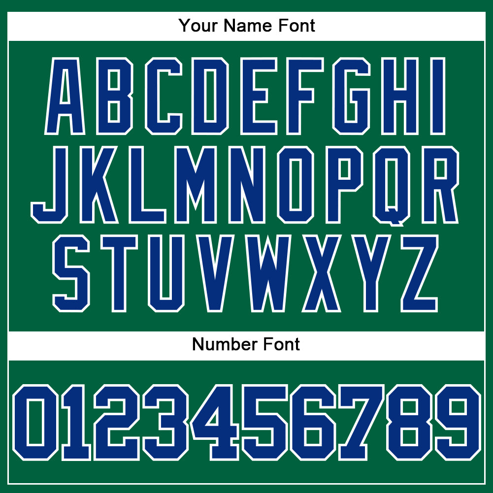 Custom Kelly Green Royal-White Mesh Authentic Throwback Baseball Jersey