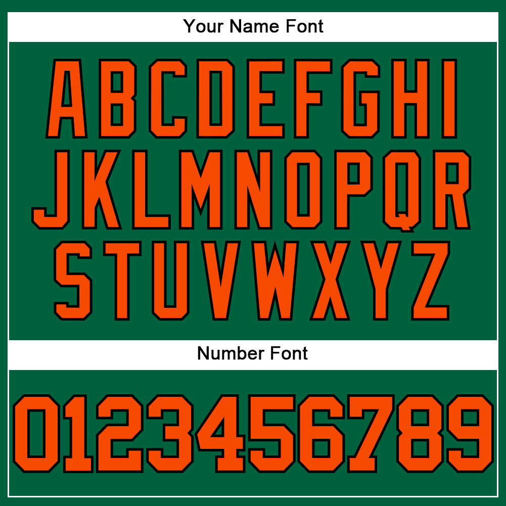 Custom Kelly Green Orange-Black Mesh Authentic Throwback Baseball Jersey