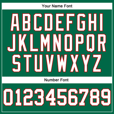 Custom Kelly Green White-Red Authentic Football Jersey