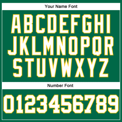Custom Kelly Green White-Yellow Authentic Football Jersey