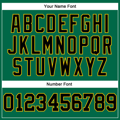 Custom Kelly Green Black-Yellow Authentic Football Jersey