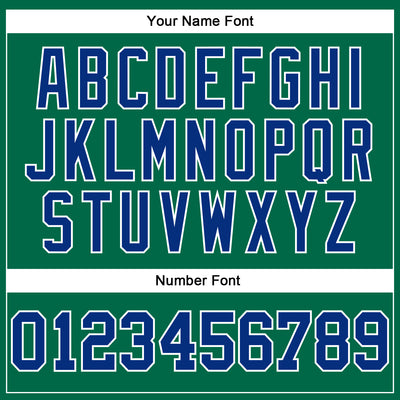 Custom Kelly Green Royal-White Authentic Football Jersey