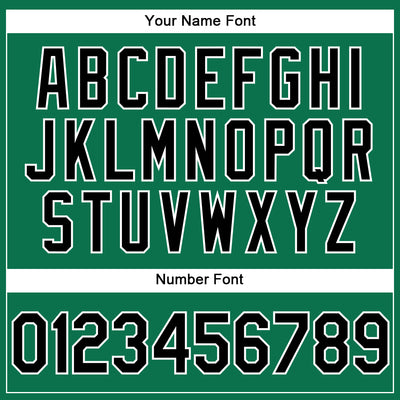 Custom Stitched Kelly Green Black-White Sports Pullover Sweatshirt Hoodie