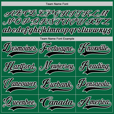 Custom Kelly Green Black-White Hockey Lace Neck Jersey