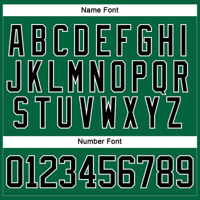 Custom Kelly Green Black-White Hockey Lace Neck Jersey