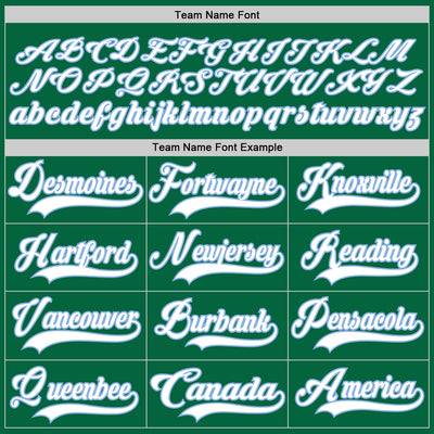 Custom Kelly Green White-Light Blue Hockey Lace Neck Jersey