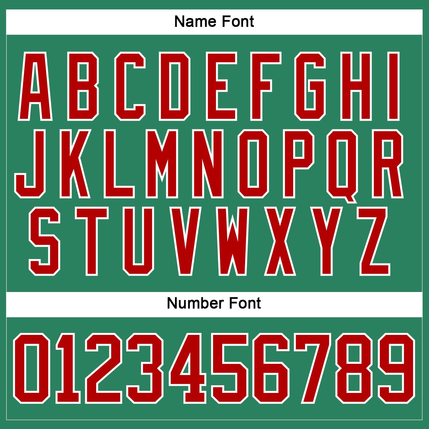 Custom Kelly Green Red-White Hockey Jersey