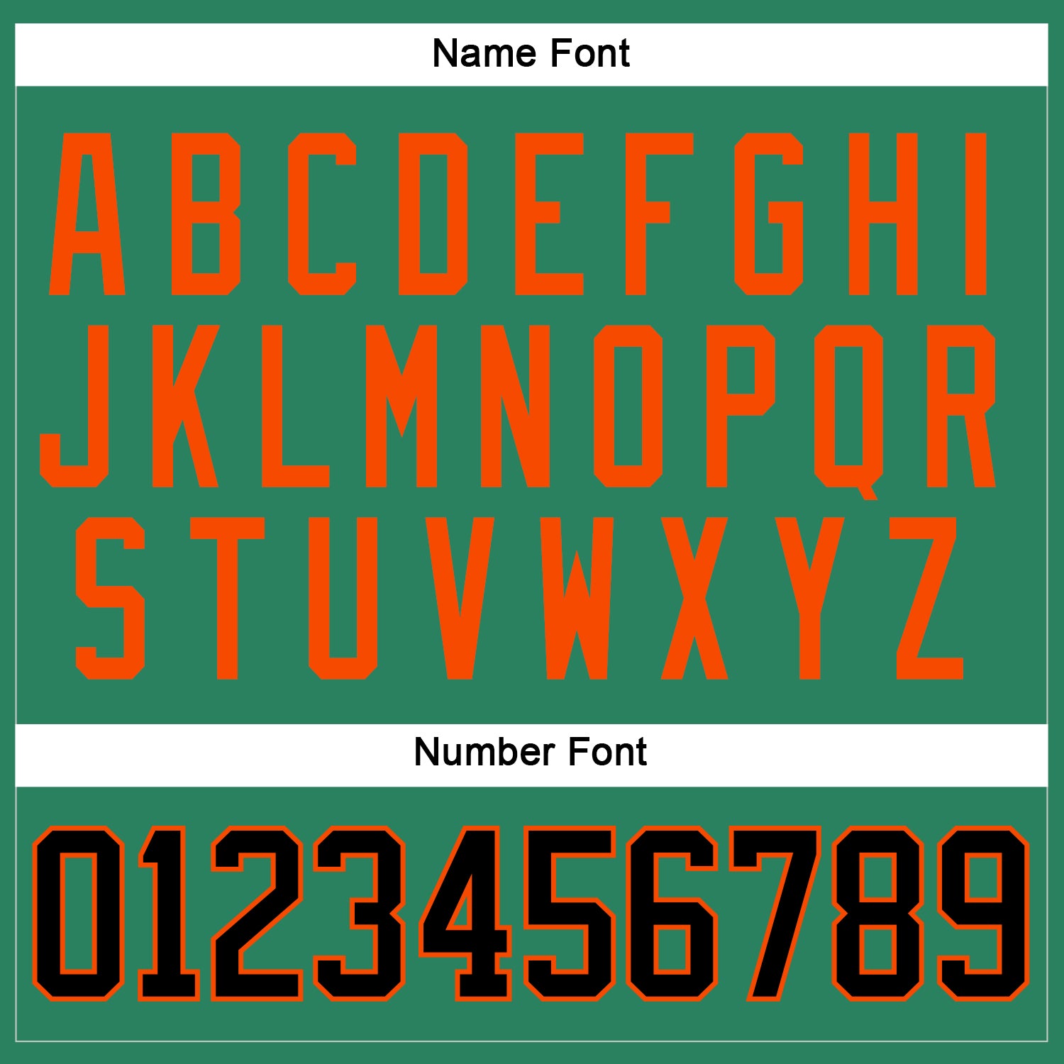 Custom Kelly Green Black-Orange Hockey Jersey