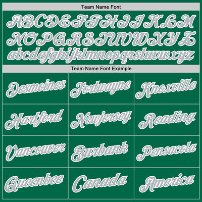 Custom Kelly Green Gray-White Authentic Throwback Basketball Jersey