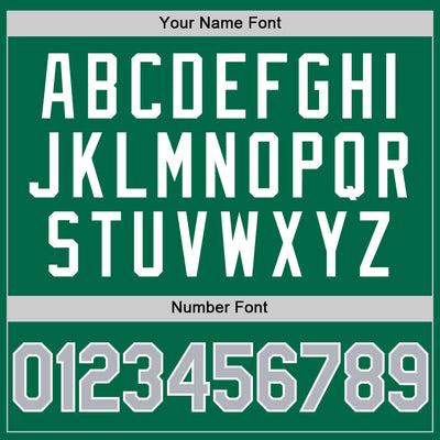 Custom Kelly Green Gray-White Authentic Throwback Basketball Jersey