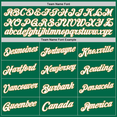 Custom Kelly Green White-Old Gold Authentic Throwback Basketball Jersey