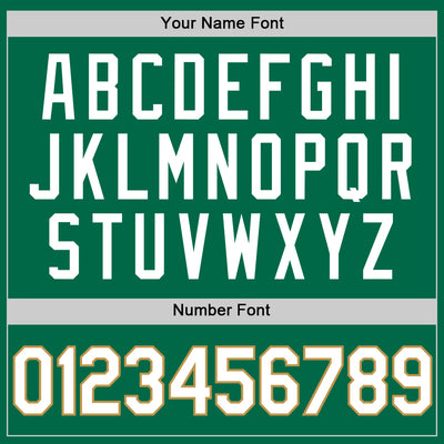 Custom Kelly Green White-Old Gold Authentic Throwback Basketball Jersey